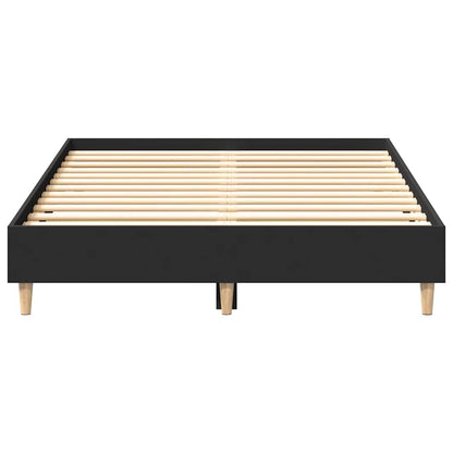 Giroletto senza Materasso Nero 140x190 cm in Legno Multistrato | homemem39