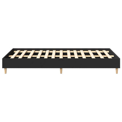 Giroletto senza Materasso Nero 140x190 cm in Legno Multistrato