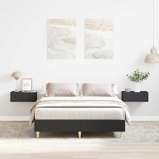 Giroletto senza Materasso Nero 140x190 cm in Legno Multistrato | homemem39