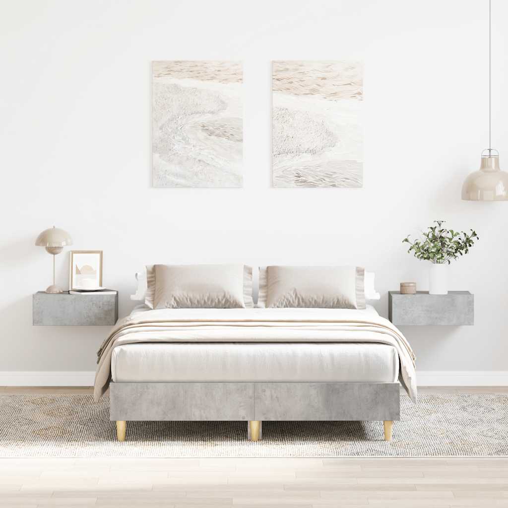 Giroletto senza Materasso Grigio Cemento 140x190 cm Truciolato | homemem39