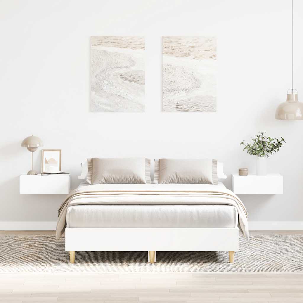 Giroletto senza Materasso Bianco 135x190cm in Legno Multistrato - homemem39