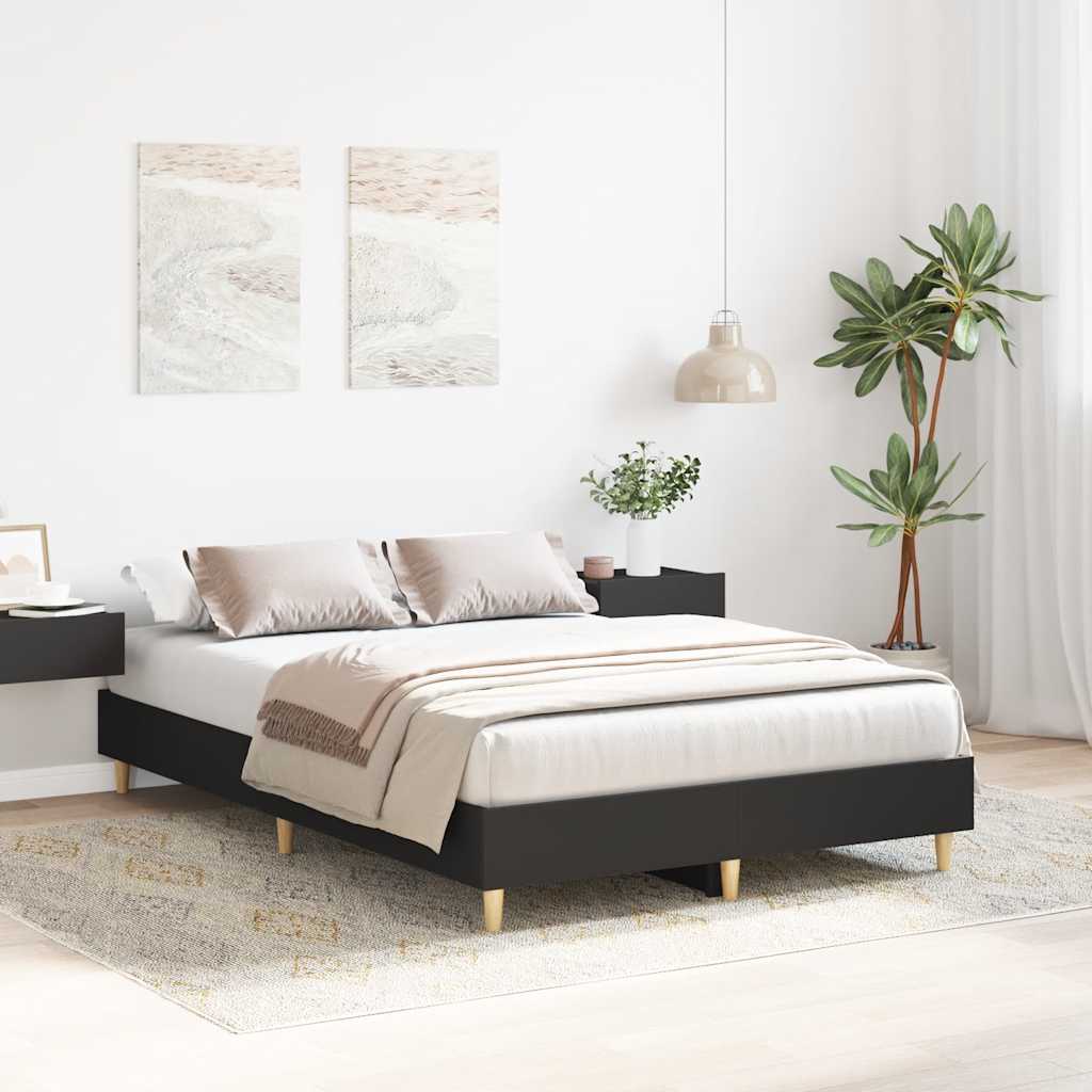 Giroletto senza Materasso Nero 135x190 cm in Legno Multistrato | homemem39