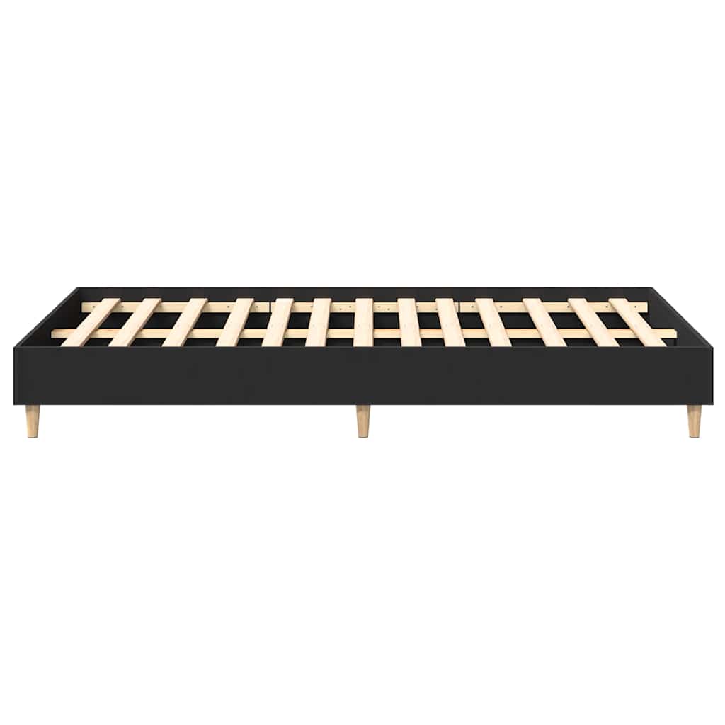 Giroletto senza Materasso Nero 135x190 cm in Legno Multistrato
