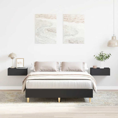 Giroletto senza Materasso Nero 135x190 cm in Legno Multistrato | homemem39