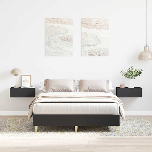 Giroletto senza Materasso Nero 135x190 cm in Legno Multistrato | homemem39