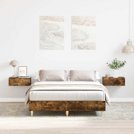 Giroletto senza Materasso Rovere Fumo 135x190 cm in Truciolato