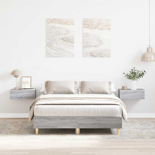 Giroletto senza Materasso Grigio Sonoma 135x190cm in Truciolato