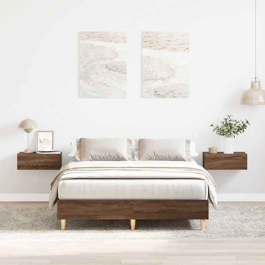 Giroletto senza Materasso Rovere Marrone 135x190 cm Truciolato | homemem39