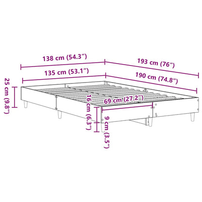 Giroletto senza Materasso Rovere Artigianale 135x190 cm