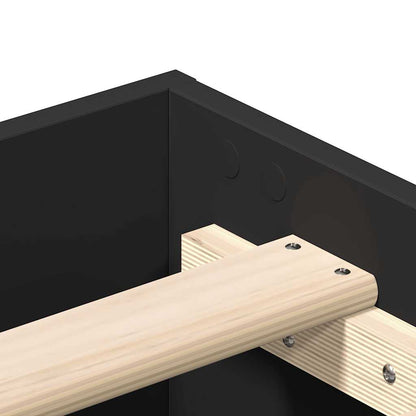 Giroletto senza Materasso Nero 120x190 cm in Legno Multistrato | homemem39
