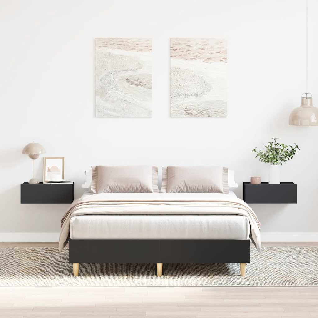 Giroletto senza Materasso Nero 120x190 cm in Legno Multistrato | homemem39