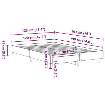 Giroletto senza Materasso Legno Antico 120x190 cm in Truciolato | homemem39