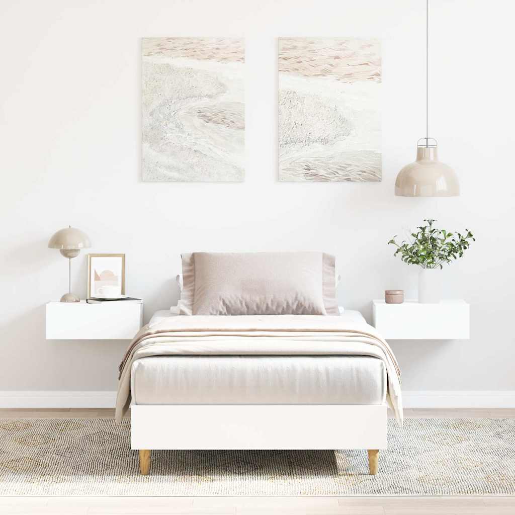 Giroletto senza Materasso Bianco 90x190 cm in Legno Multistrato