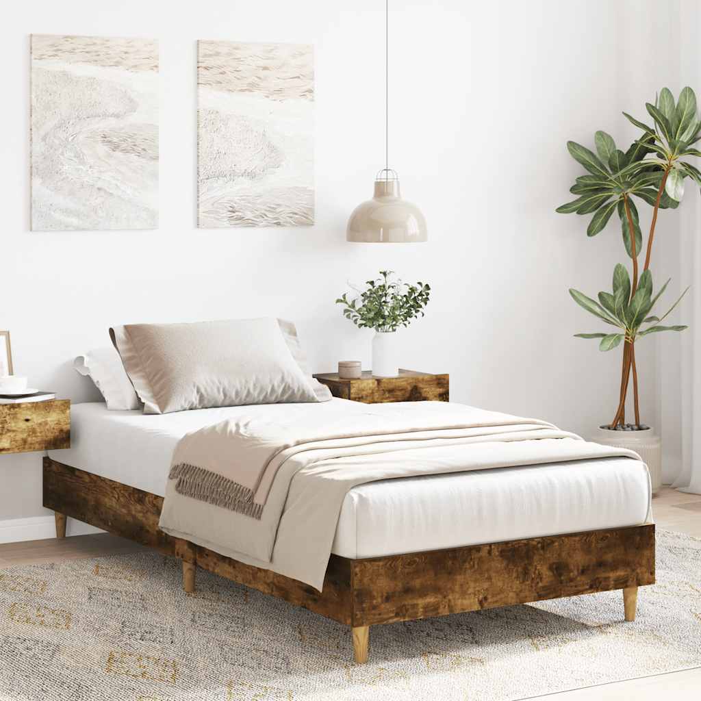 Giroletto senza Materasso Rovere Fumo 90x190 cm in Truciolato | homemem39