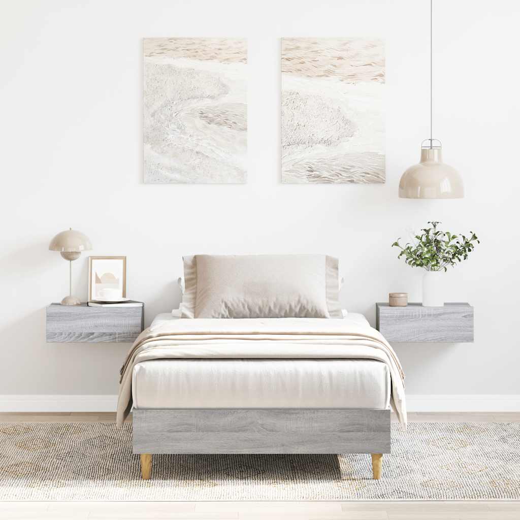 Giroletto senza Materasso Grigio Sonoma 90x190 cm in Truciolato | homemem39