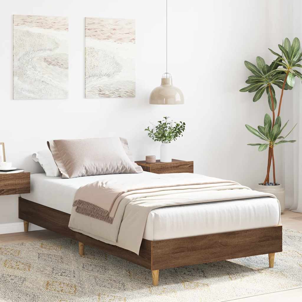 Giroletto senza Materasso Rovere Marrone 90x190cm in Truciolato | homemem39