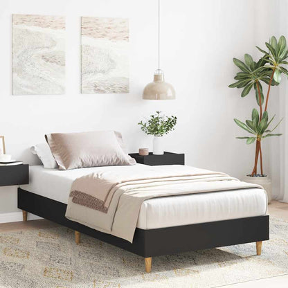Giroletto senza Materasso Nero 75x190 cm in Legno Multistrato | homemem39