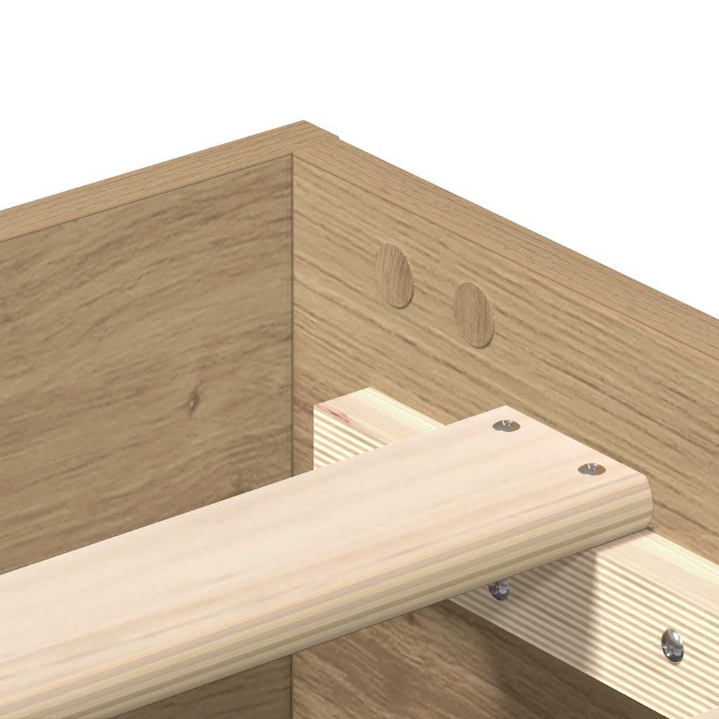 Giroletto senza Materasso Rovere Artigianale 75x190 cm - homemem39