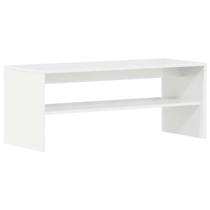 Mobile Porta TV Bianco Lucido 100x40x40 cm in Legno Multistrato - homemem39