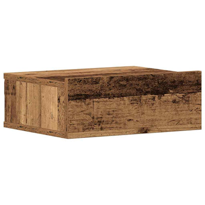 Comodino Pensile Legno Antico 40x30x15 cm in Legno Multistrato - homemem39