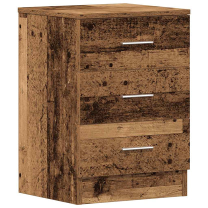 Comodino Legno Antico 38x35x55 cm in Legno Multistrato - homemem39