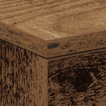 Comodino Legno Antico 38x35x55 cm in Legno Multistrato