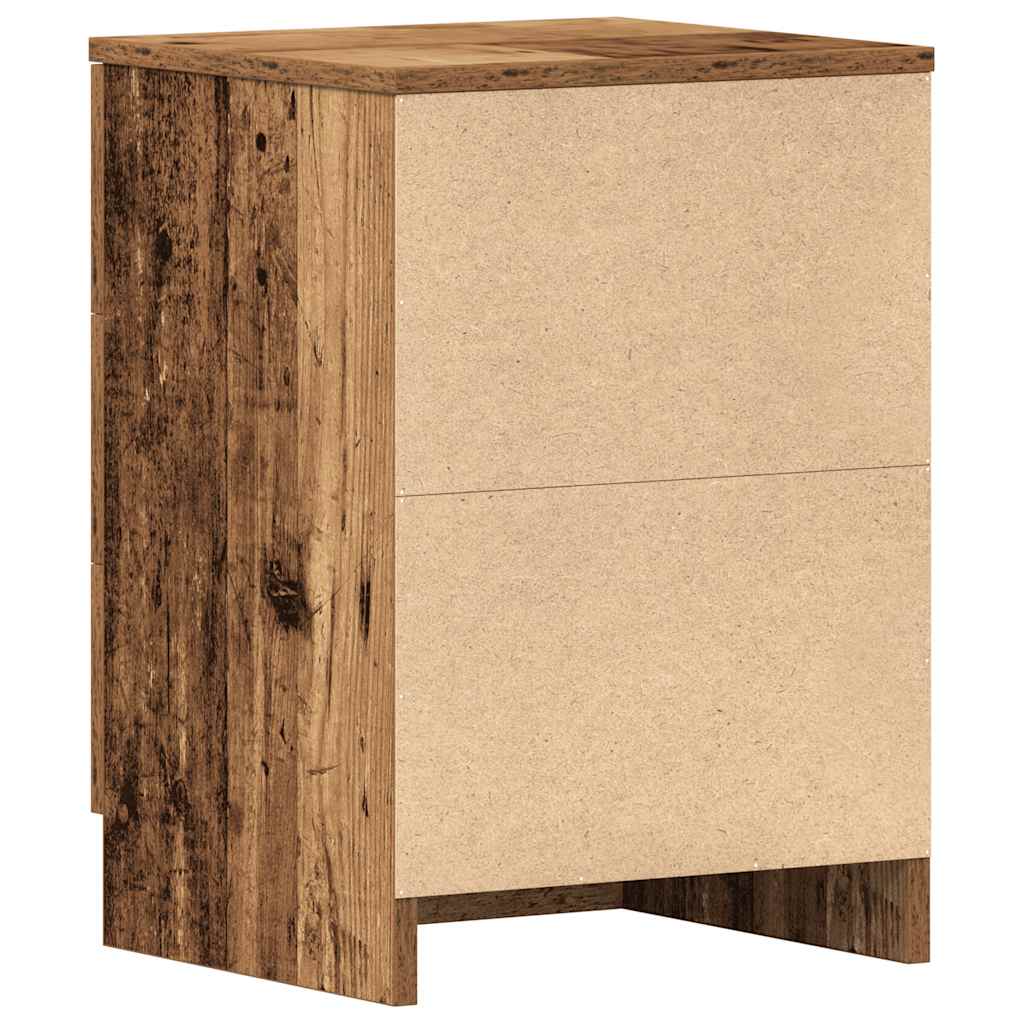 Comodini 2 pz Legno Antico 38x35x55 cm in Legno Multistrato - homemem39