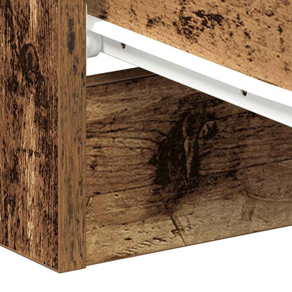 Comodini 2 pz Legno Antico 38x35x55 cm in Legno Multistrato - homemem39