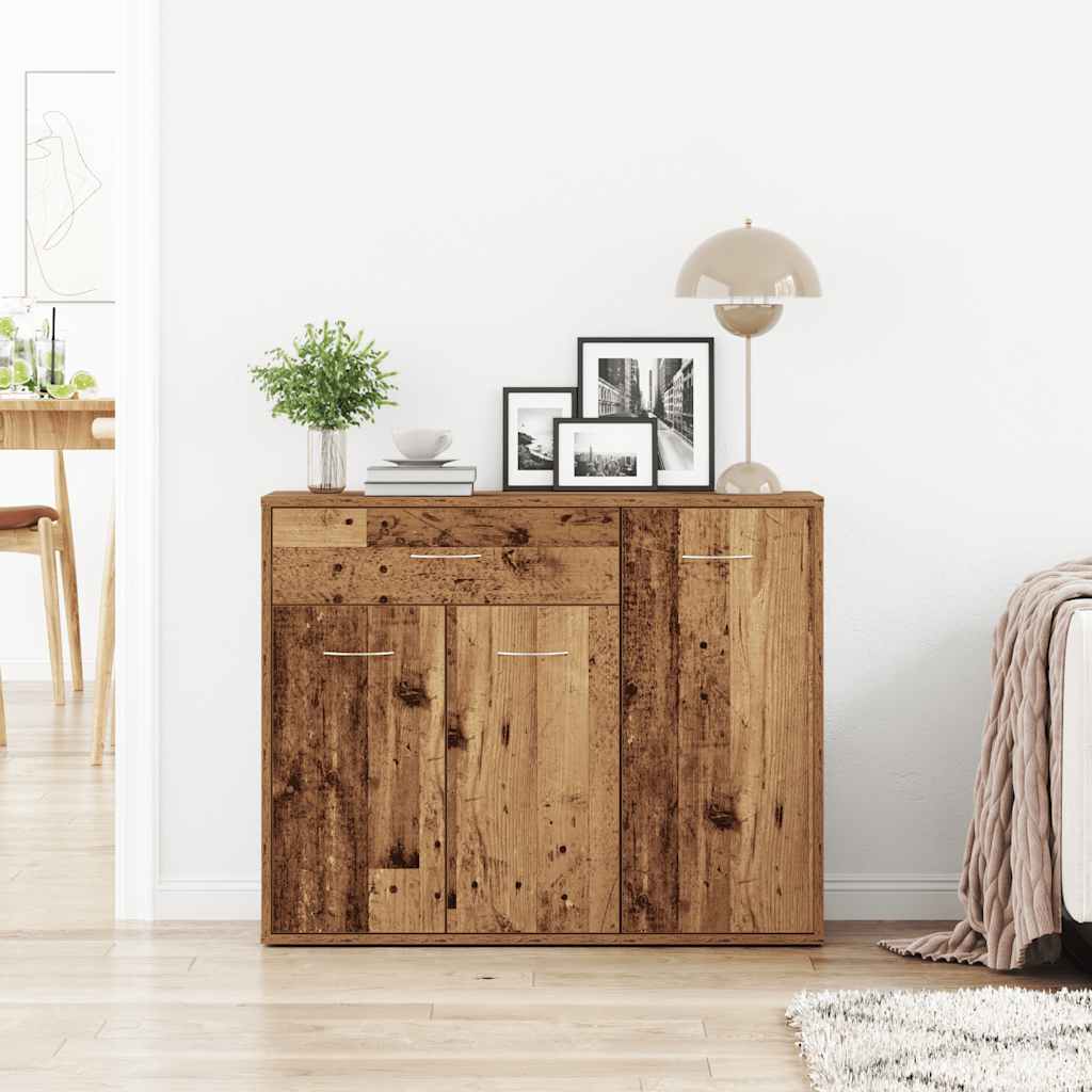 Credenza Legno Antico 88x30x70 cm in Legno Multistrato - homemem39