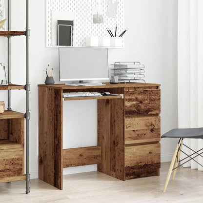 Scrivania Legno Antico 90x45x76 cm in Legno Multistrato - homemem39
