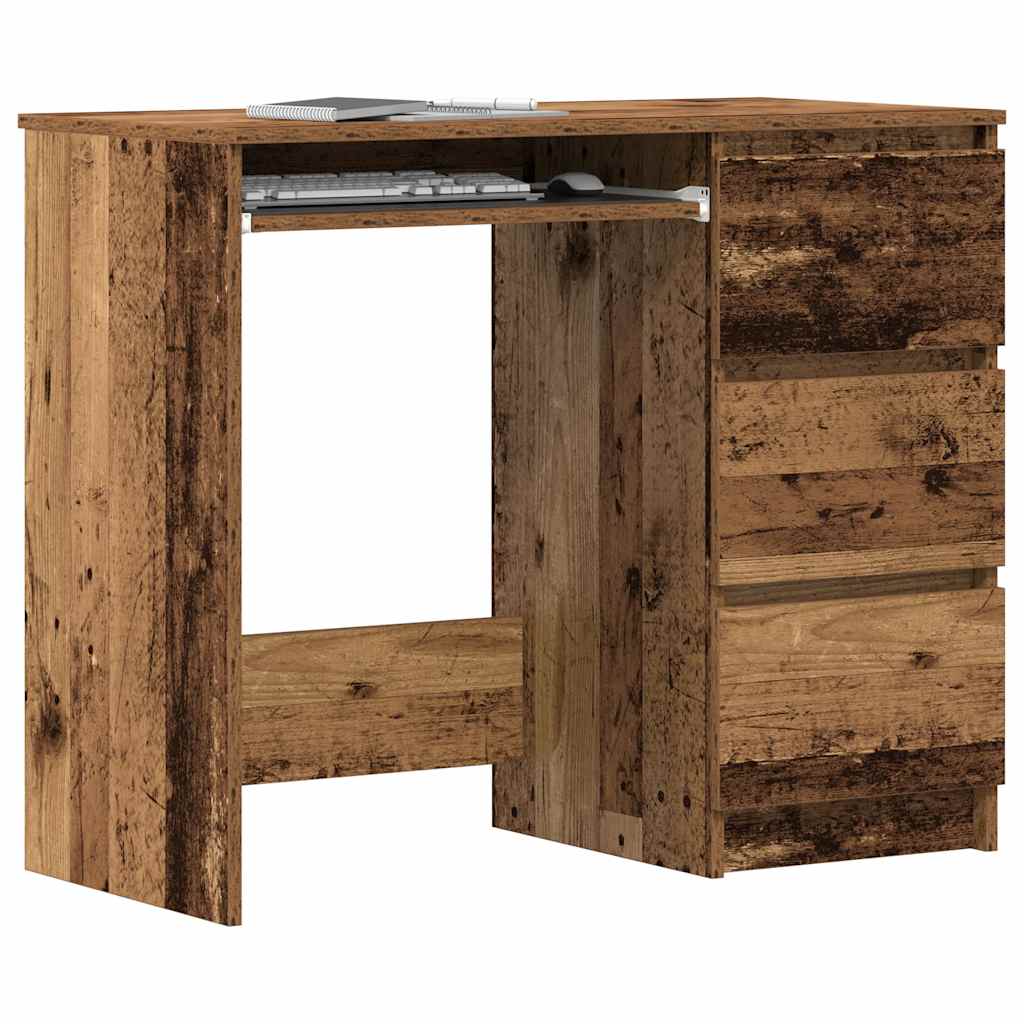 Scrivania Legno Antico 90x45x76 cm in Legno Multistrato | homemem39
