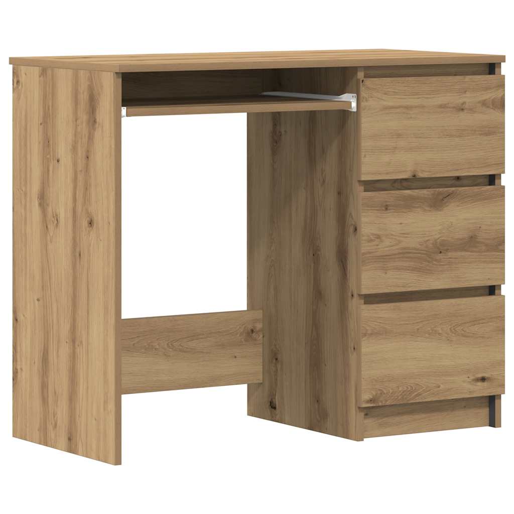 Scrivania Rovere Artigianale 90x45x76 cm in Legno Multistrato | homemem39