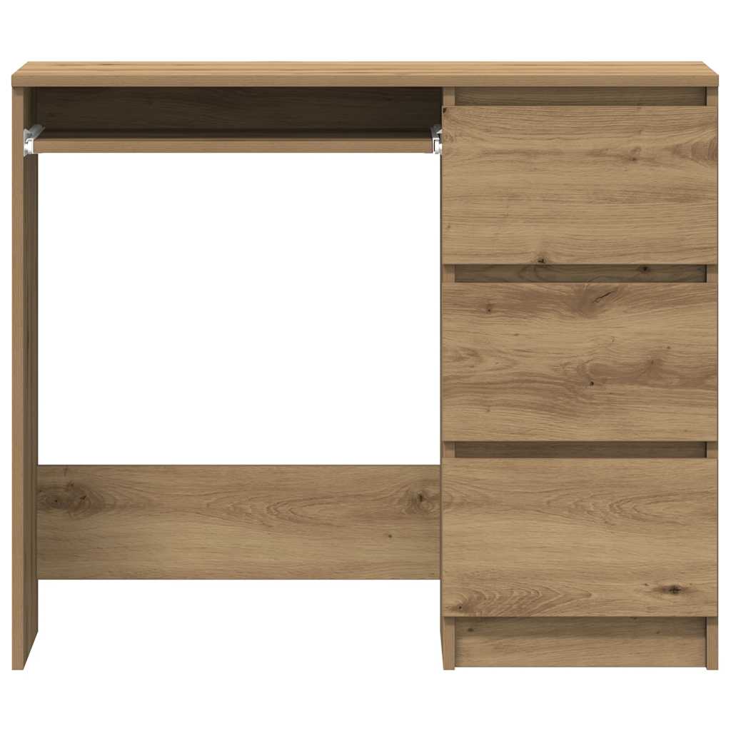 Scrivania Rovere Artigianale 90x45x76 cm in Legno Multistrato | homemem39
