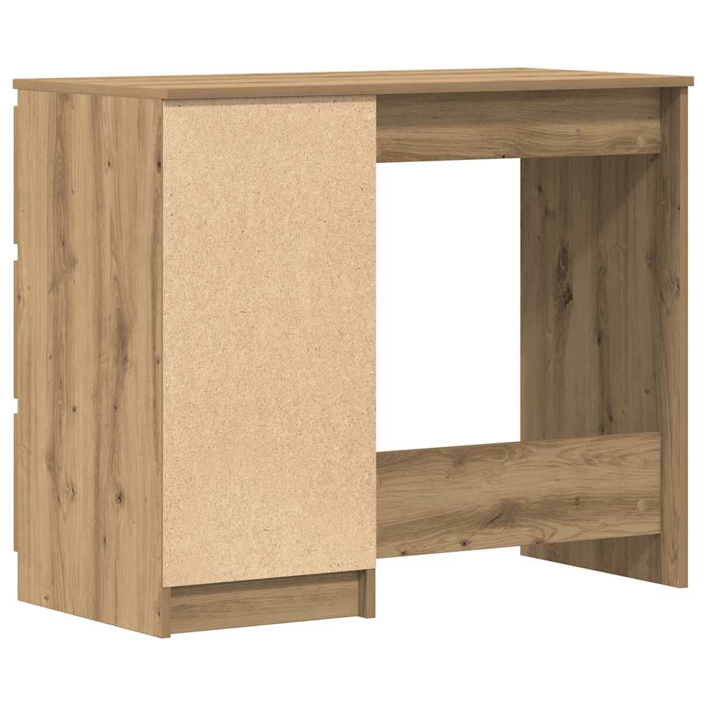 Scrivania Rovere Artigianale 90x45x76 cm in Legno Multistrato - homemem39
