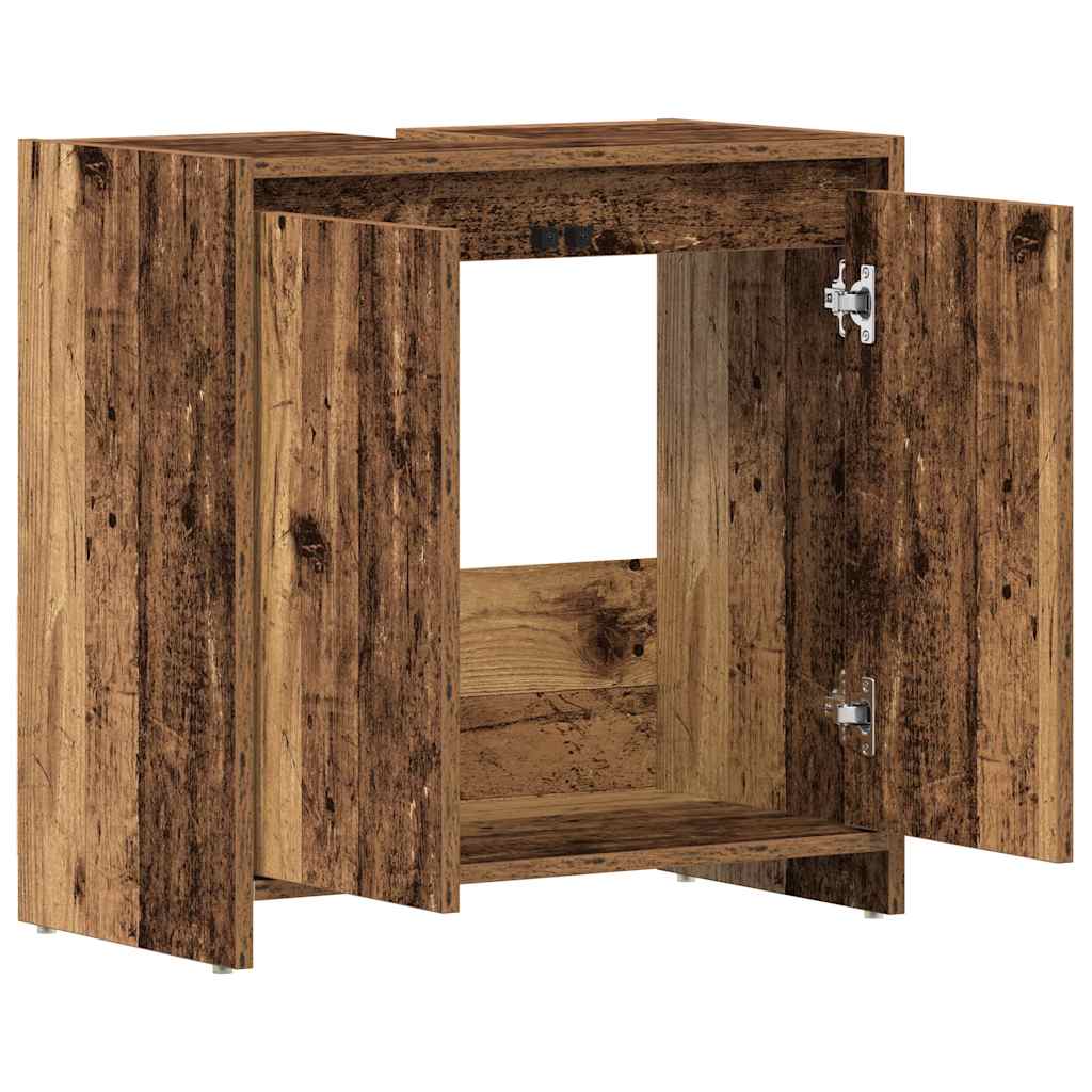 Mobile Lavabo Bagno Legno Antico 60x33x60 cm Legno Multistrato | homemem39