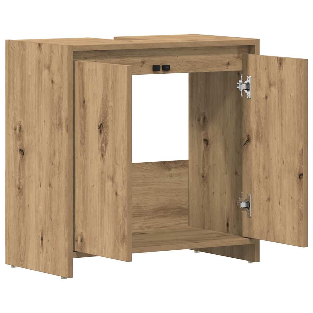 Mobile Lavabo Bagno Rovere Artigianale Legno Multistrato | homemem39