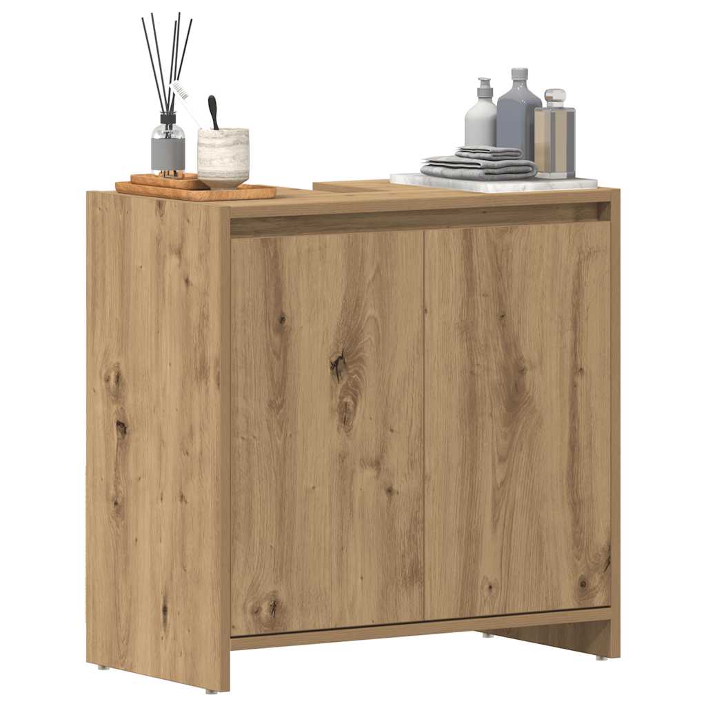 Mobile Lavabo Bagno Rovere Artigianale Legno Multistrato | homemem39