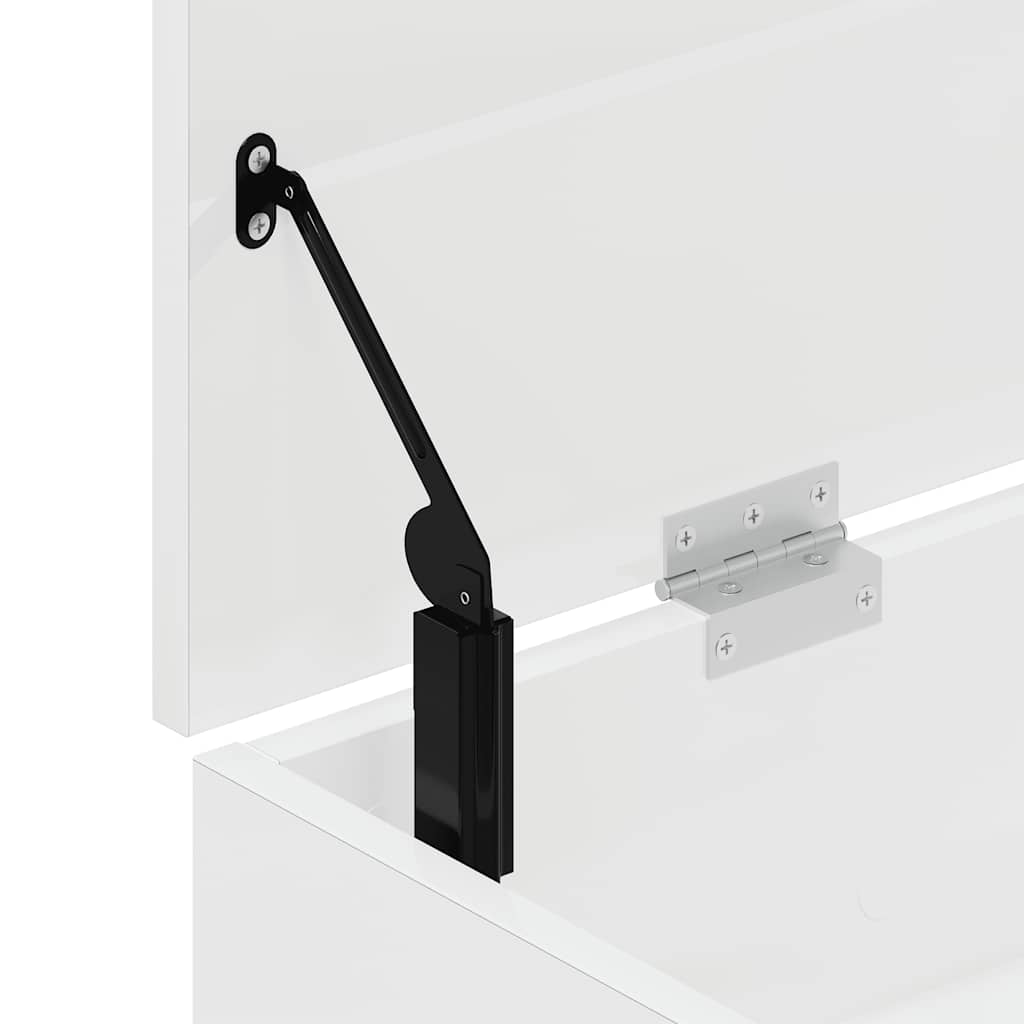 Panca Porta Scarpe Bianco Lucido 102x30,5x45 cm Truciolato - homemem39