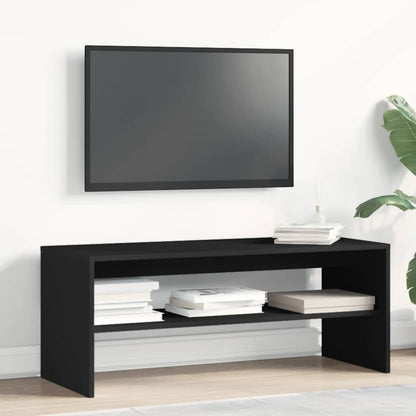 Mobile Porta TV Nero 100x40x40 cm in Legno Multistrato - homemem39