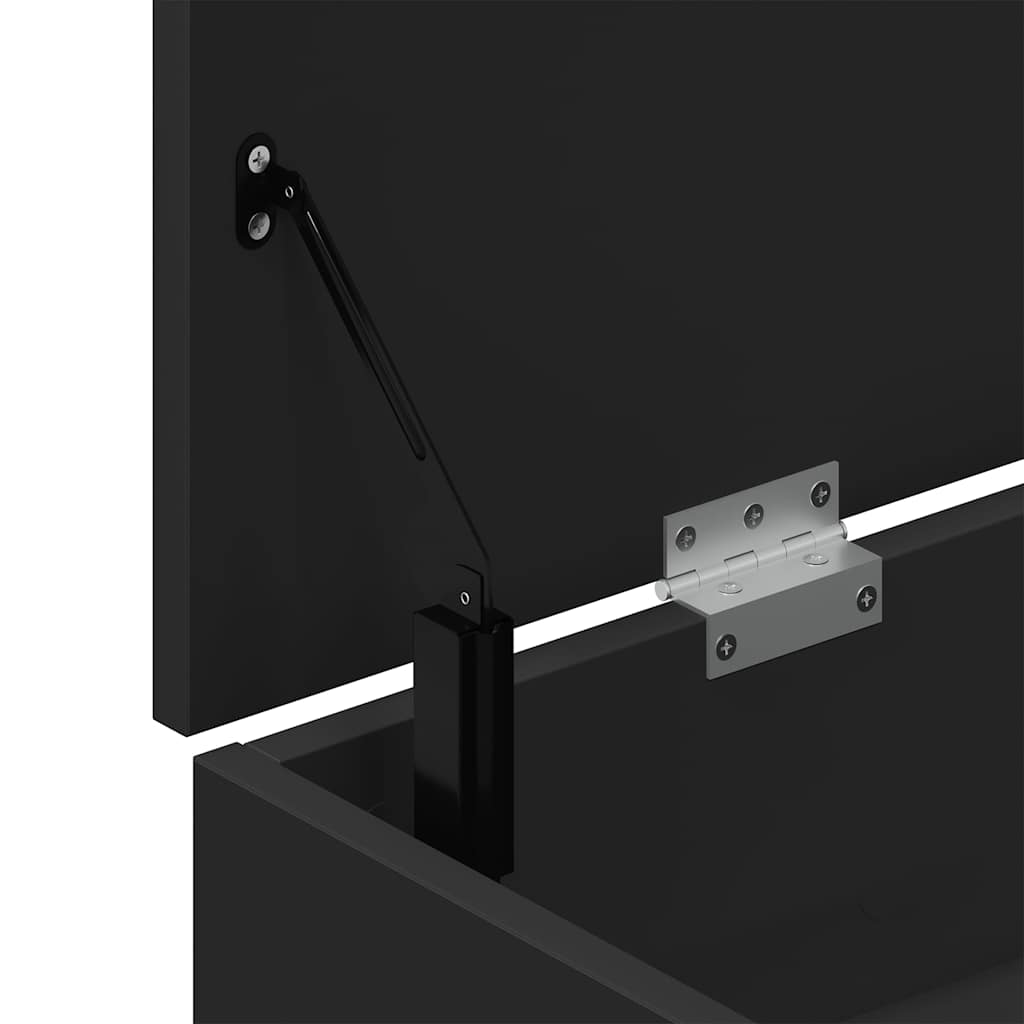 Panca Porta Scarpe Nera 102x30,5x45 cm in Legno Multistrato - homemem39