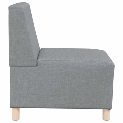 Divano componibile senza braccioli grigio chiaro 55 cm in tessuto | homemem39