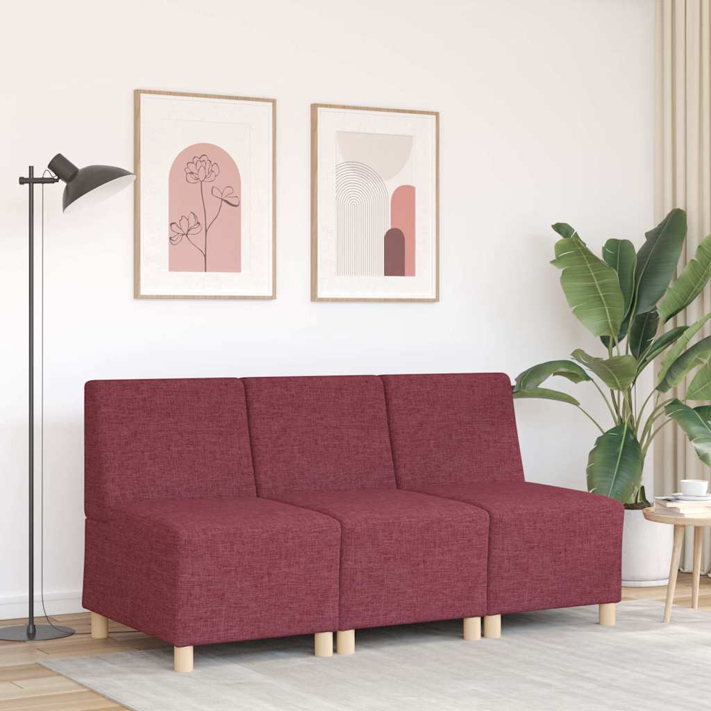 Divano Sedia senza Braccioli Rosso Vino 55 cm in Tessuto - homemem39