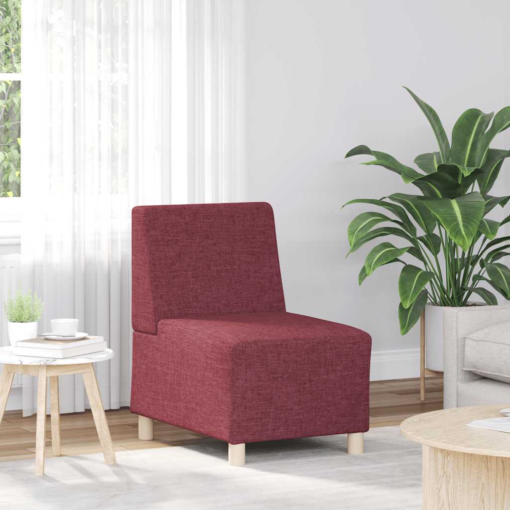 Divano Sedia senza Braccioli Rosso Vino 55 cm in Tessuto - homemem39