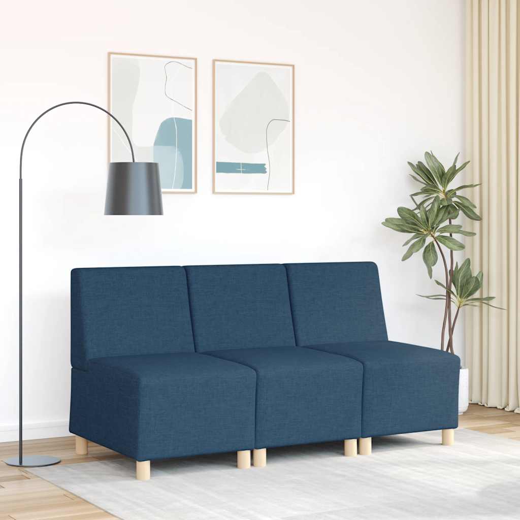 Divano Sedia senza Braccioli Blu 55 cm in Tessuto - homemem39