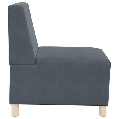 Divano Sedia senza Braccioli Grigio Scuro 55 cm Velluto - homemem39