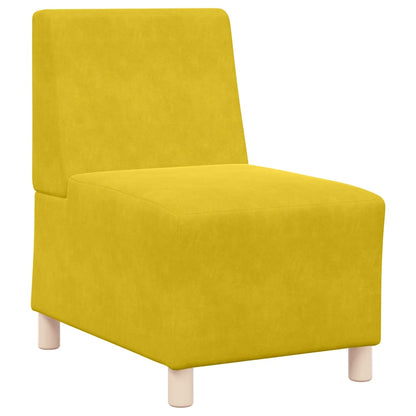 Divano Sedia senza Braccioli Giallo 55 cm Velluto - homemem39
