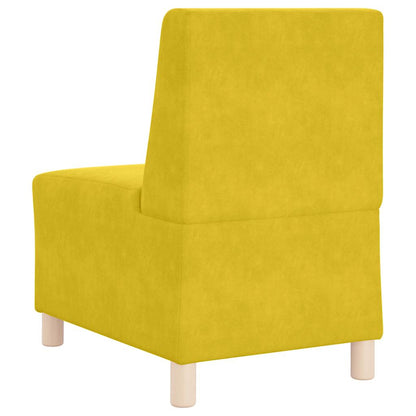 Divano Sedia senza Braccioli Giallo 55 cm Velluto - homemem39