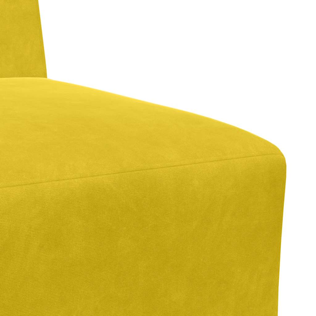 Divano Sedia senza Braccioli Giallo 55 cm Velluto - homemem39