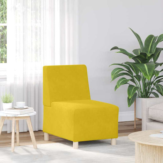 Divano Sedia Giallo 55 cm Velluto