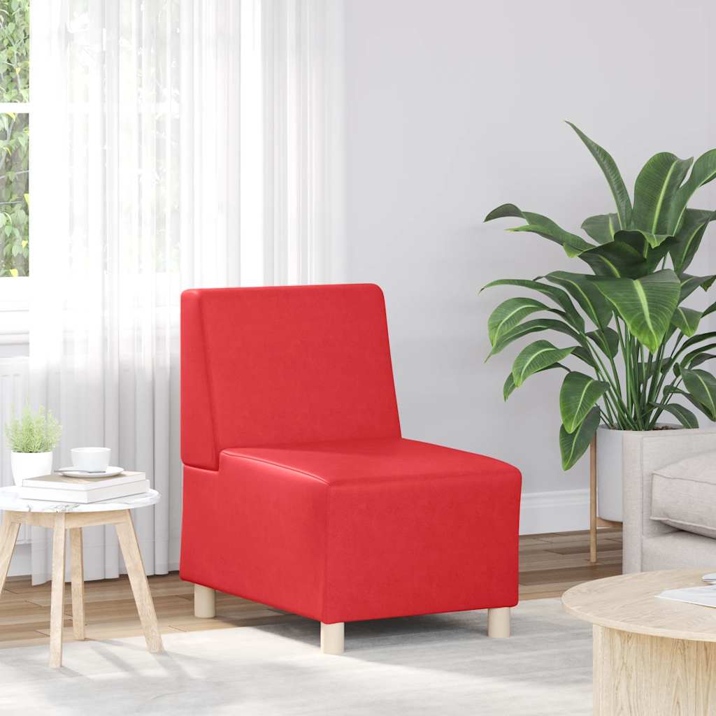 Divano Sedia Rosso 55 cm in Similpelle - homemem39